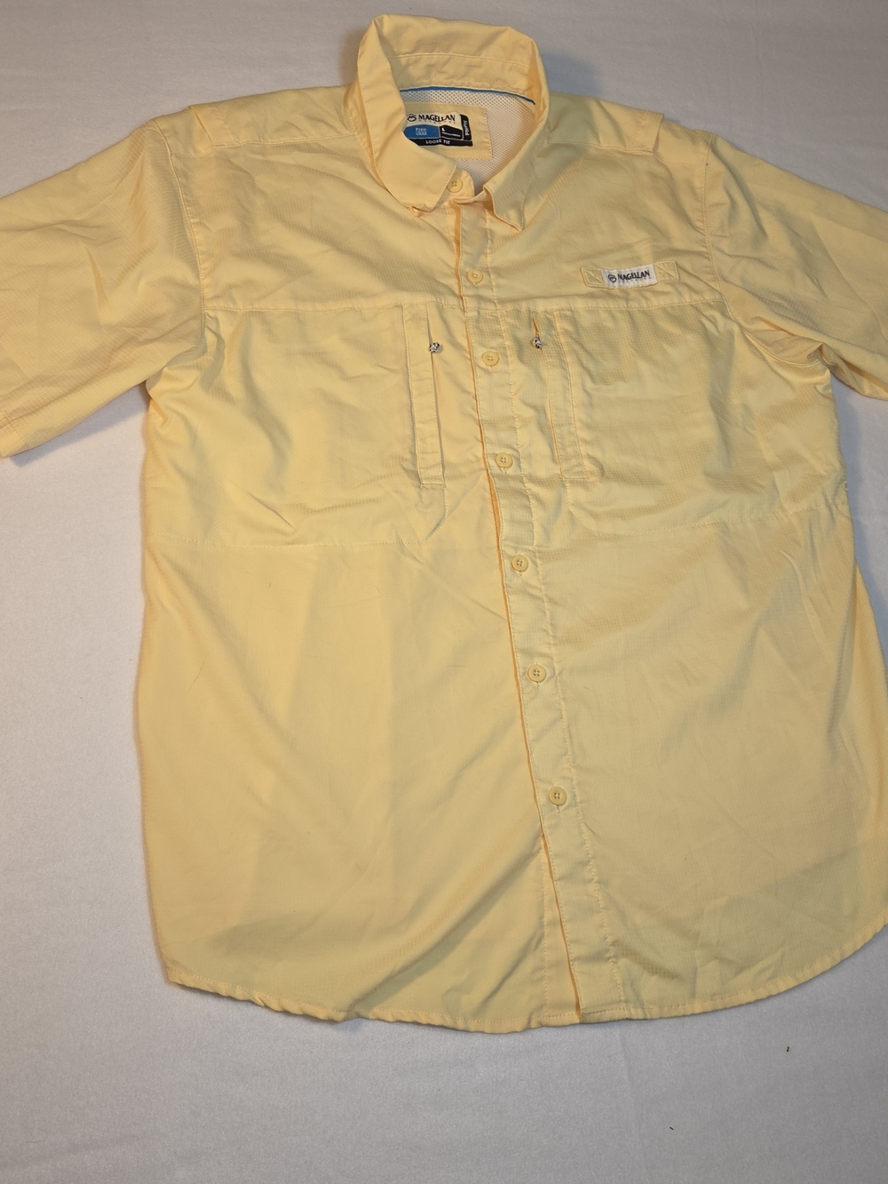 Magellan Outdoors Men’s Short-Sleeve Button Shirt - Yellow